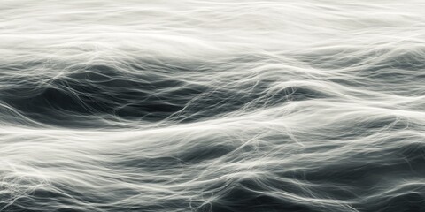 Obraz premium Serene wave pattern of a tranquil river, showcasing the calming flow and unique wave patterns. Observing the wave pattern of the river invokes a sense of peace and natural beauty.