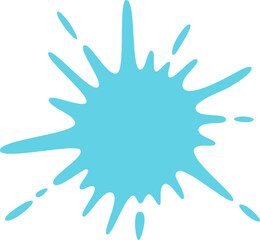 Obraz premium Abstract turquoise paint splash. Splatters background or frame. Blank blot element. Vector illustration in flat style isolated on white.