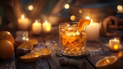 Elegant Old Fashioned Cocktail