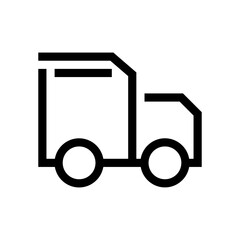 delivery truck line vector icon for transportation apps and websites, Shipping & Logistic