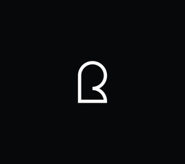 Minimal letter R logo design. 