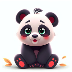 Fototapeta premium Fun and Cheerful Panda Cartoon Character Design
