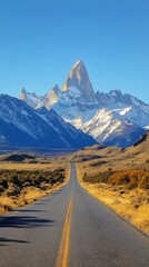 Fototapeta premium Scenic mountain landscape with a winding dirt road surrounded by lush forest