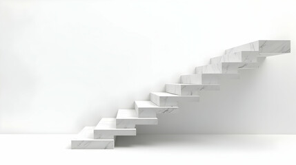 Obraz premium Ascend the elegant marble staircase, each step a journey towards success and achievement. A symbol of growth and ambition.