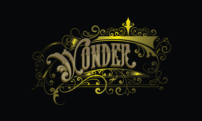WONDER lettering custom style design