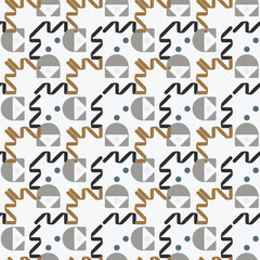 The geometric texture. Boho-chic fashion. Abstract geometric ornaments. Vector illustration. Pattern for textile, print or web design.