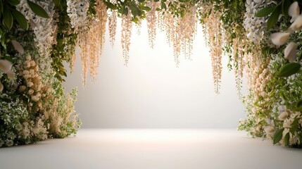 Elegant Floral Background with Soft Lighting