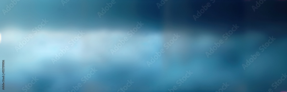 Aufkleber Abstract image with soft blue tones, white fog mist. Smooth flowing shapes create sense of motion. Ideal for background design projects. Creative studio art piece. Dynamic abstract design. Blue smoky