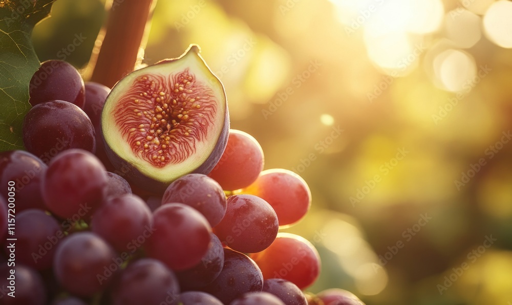 Poster a bunch of grapes with a single grape on top