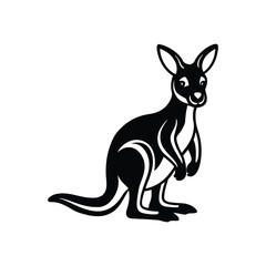 a cute kangaroo icon.eps