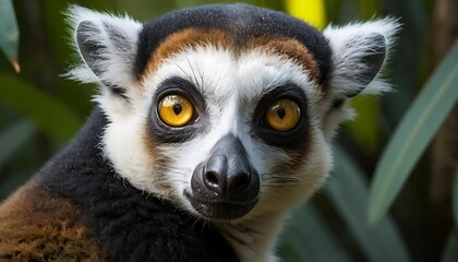 Obraz premium close-up of a lemur's face