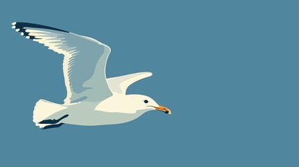 Obraz premium Playful Cartoon Seagull Vector Illustration for Designs