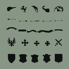 vintage hand-drawn badge elements