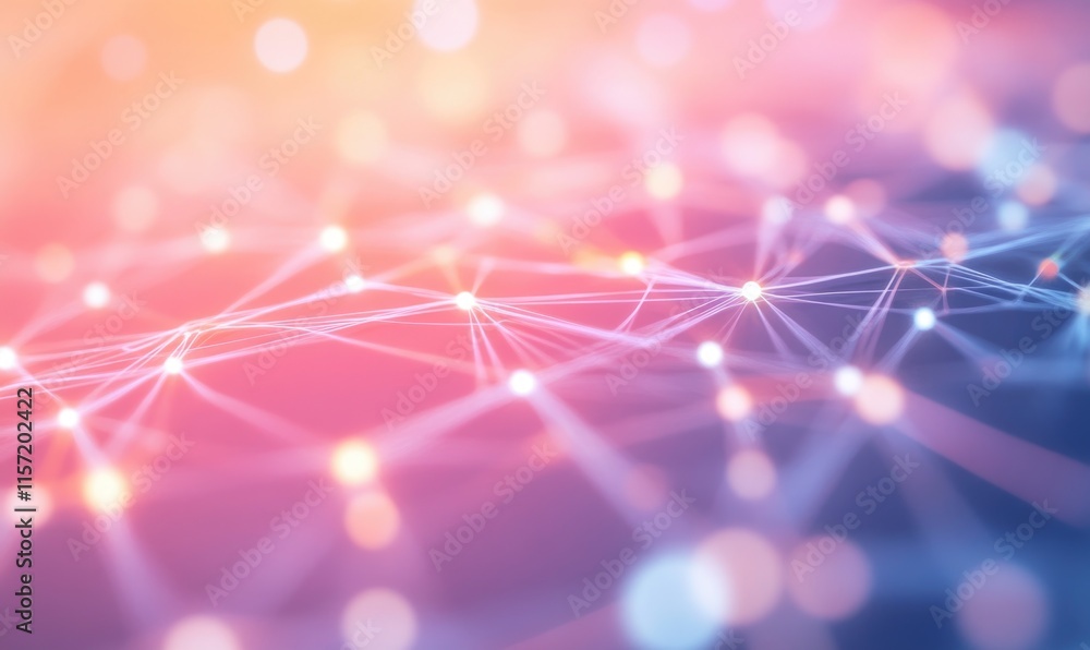 Poster a colorful background with a line of dots