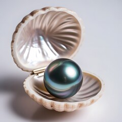 Obraz premium Elegance Unveiled: The Pearl in its Shell