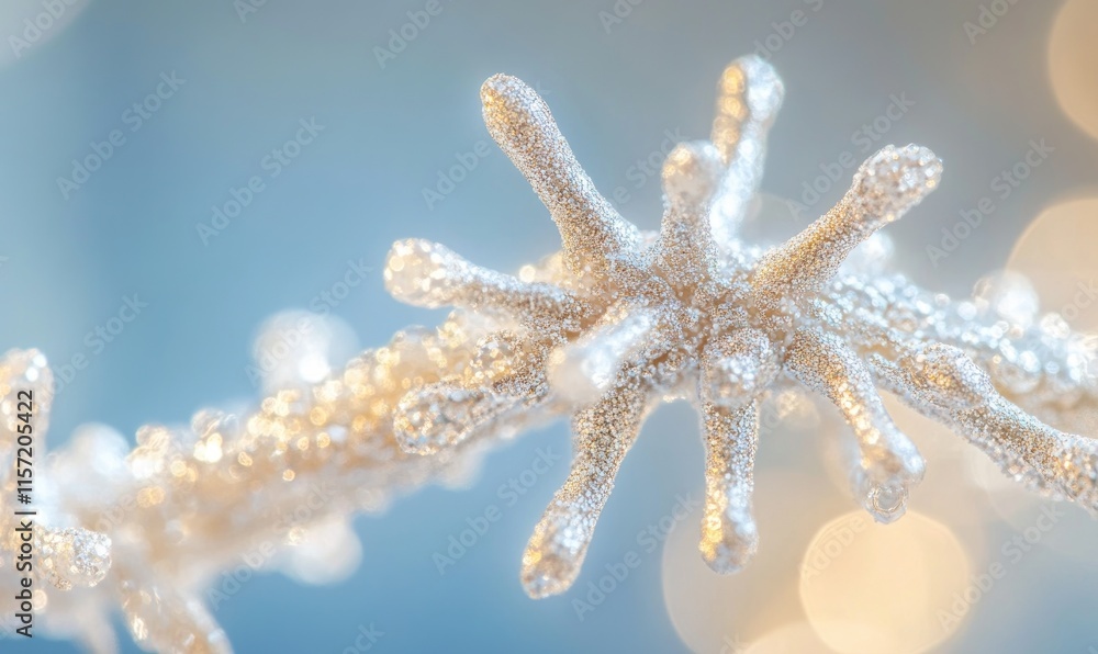 Poster a snowflake with a star shape
