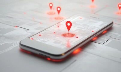 A phone with a red dot on it