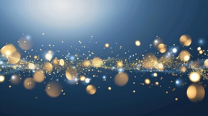 Elegant Mystique of Dark Blue and Gold: Unveiling the Allure of Abstract Backgrounds with Bokeh and Gold Foil Texture"