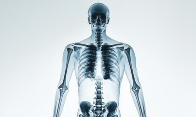 A skeleton is shown in a white background