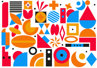 Naklejka premium Background Design with Triangle and other elements