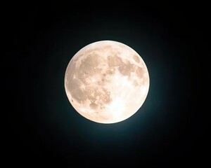 Obraz premium Capture the ethereal beauty of the full moon in the night sky Observe the luminous glow emanating from its cratered surface Discover the captivating patterns created by light and shadow A celestial