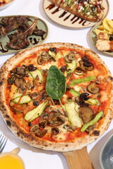 Wood-Fired Vegetable Pizza with Mediterranean Delights