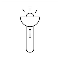 Flashlight icon. sign for mobile concept and web design. vector illustration, with white background
