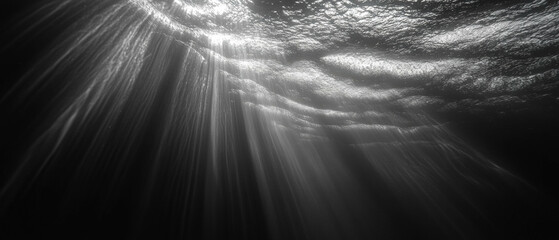 Exploring underwater sonar waves with radiating patterns in a cinematic setting