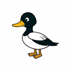 Obraz premium duck on white background