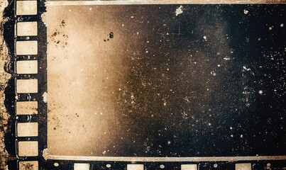 Obraz premium A black and white photo of a film strip with a white frame