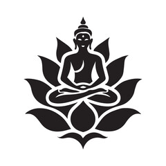 Fototapeta premium silhouette of buddha