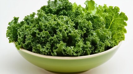 Fototapeta premium Fresh Organic Kale and Leafy Greens in a Bowl for Healthy Eating