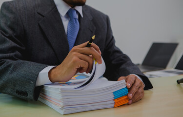 A dark-skinned Asian lawyer, dressed in professional attireon. provide legal advice, preparing...