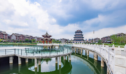 Landscape of Zihui Lake City study in Yanggu County, Liaocheng City, Shandong Province