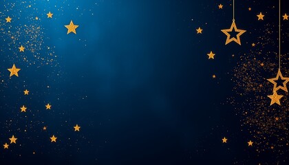 Fototapeta premium Bokeh wallpaper with gold star ornament
