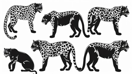 Sleek Leopard Vector Icon for Creative Designs and Projects