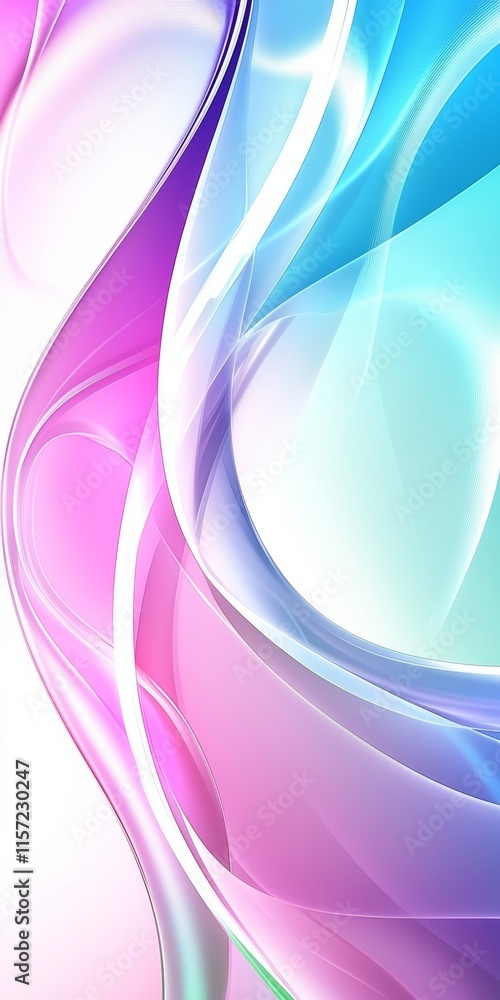 Poster pink and blue swirling lines intertwine, creating a dynamic flow and vibrant energy. this abstract c
