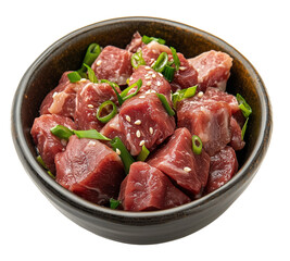 Raw meat isolated on white background 