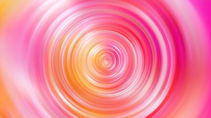 Obraz premium Concentric circles in shades of pink and orange create a mesmerizing vortex, radiating outward with a gradient blend of colors, perfect for backgrounds and abstract designs