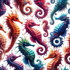 587 Seahorse Various colors shaped like a graceful seahorse Izob