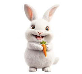 Obraz premium Rabbit bunny isolated on transparent background 