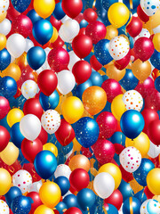 Background from colorful colored inflatable balls.