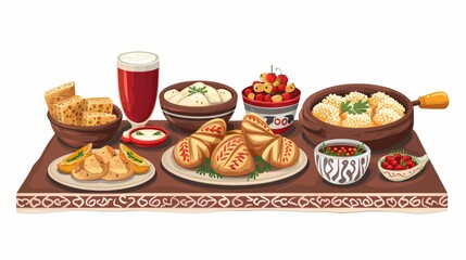 Delicious Traditional Ukrainian Banosh Served on Table