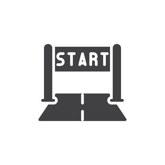 Start line vector icon