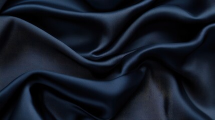 Fototapeta premium Elegant Deep Navy Blue Satin Fabric with Soft, Smooth Texture