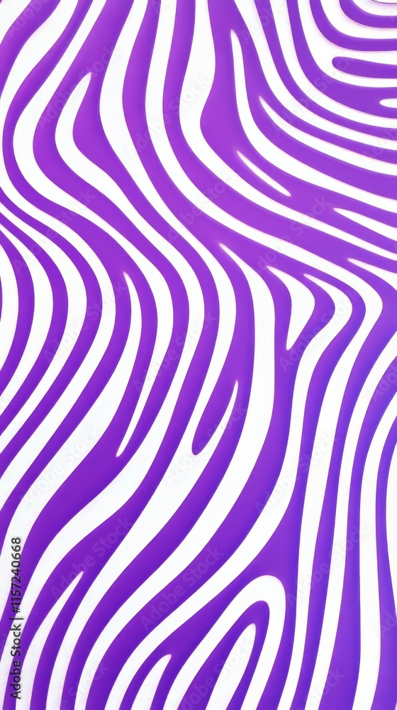 Poster vibrant purple and white wavy pattern creating a dynamic visual flow for modern design and art proje