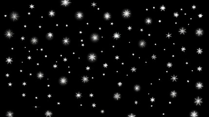 Fototapeta premium Vibrant Vector Starfall on Black Background, High-Resolution Graphic Art with Natural Lighting and Sharp Details, Full-Screen Digital Painting