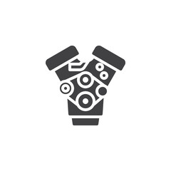 Car engine vector icon