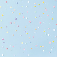 Colorful Confetti Scattered Across a Light Blue Background Creating a Playful and Festive Atmosphere Ideal for Celebrations and Events