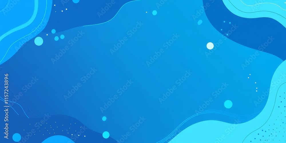 Aufkleber blue abstract background with flowing shapes and circles creating a vibrant and dynamic design suita